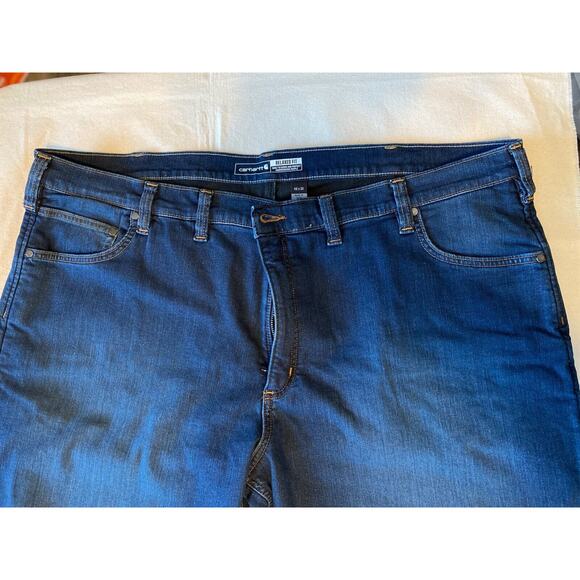 CARHARTT RUGGED FLEX® RELAXED FIT FLEECE LINED 5-POCKET JEANS 48x30 NWT - Picture 5 of 10